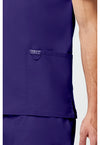 Grape - Cherokee Cherokee WW Revolution Men's Scrub Top - Detail 4 View