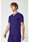 Grape - Cherokee Cherokee WW Revolution Men's Scrub Top - Left Side View