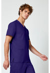 Grape - Cherokee Cherokee WW Revolution Men's Scrub Top - Right Side View