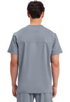 Grey - Cherokee WW Revolution Men's Scrub Top - Back View