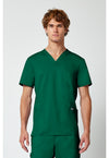 Hunter Green - Cherokee WW Revolution Men's Scrub Top - Front View