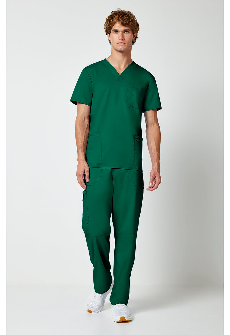 Hunter Green - Cherokee Cherokee WW Revolution Men's Scrub Top - Detail 1 View