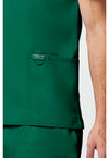 Hunter Green - Cherokee Cherokee WW Revolution Men's Scrub Top - Detail 4 View