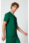 Hunter Green - Cherokee Cherokee WW Revolution Men's Scrub Top - Right Side View
