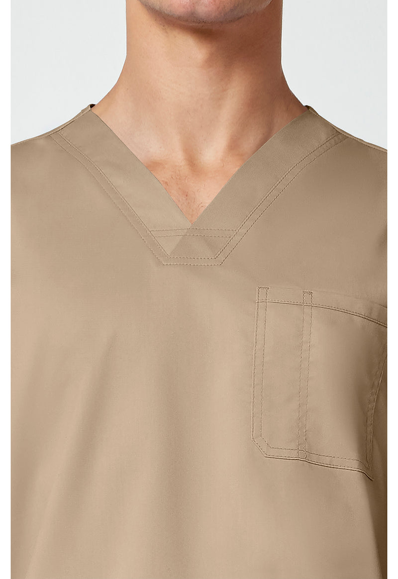 Khaki - Cherokee Cherokee WW Revolution Men's Scrub Top - Detail 2 View