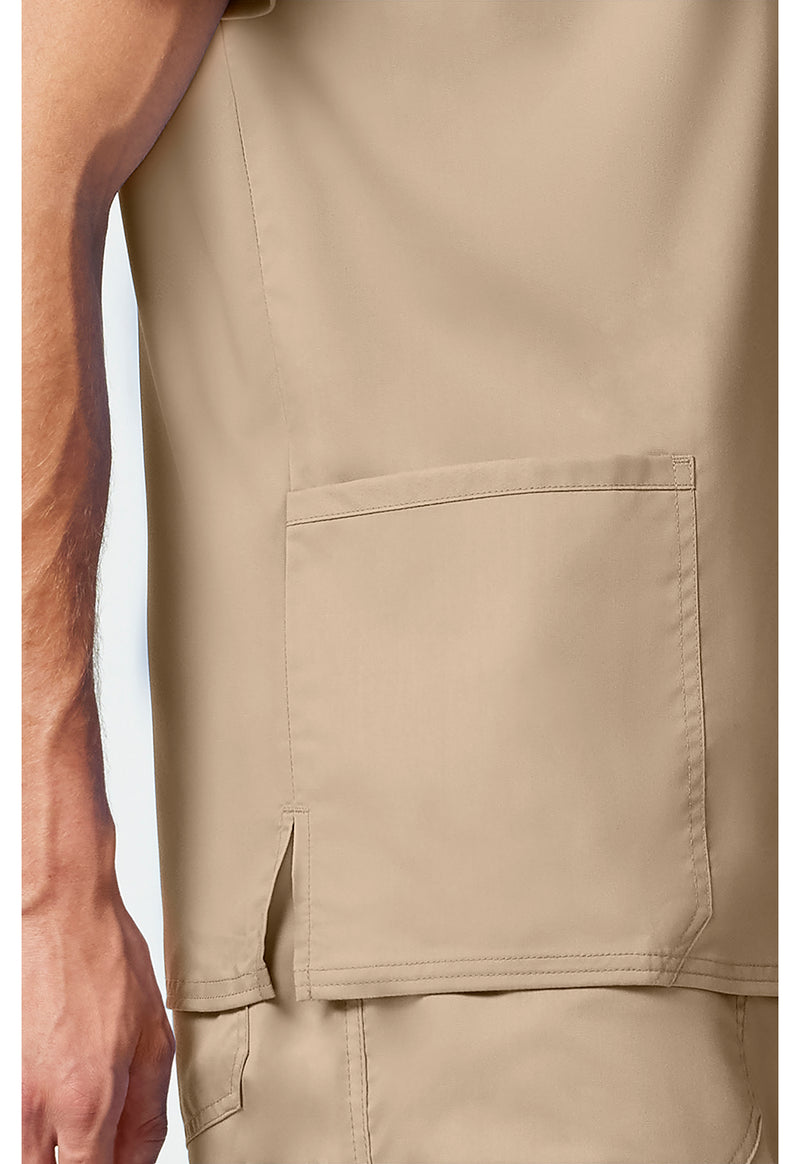 Khaki - Cherokee Cherokee WW Revolution Men's Scrub Top - Detail 3 View