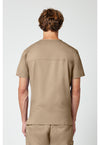 Khaki - Cherokee WW Revolution Men's Scrub Top - Back View