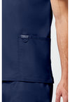 Navy - Cherokee Cherokee WW Revolution Men's Scrub Top - Detail 4 View