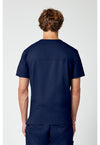 Navy - Cherokee WW Revolution Men's Scrub Top - Back View