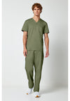Olive - Cherokee Cherokee WW Revolution Men's Scrub Top - Detail 1 View