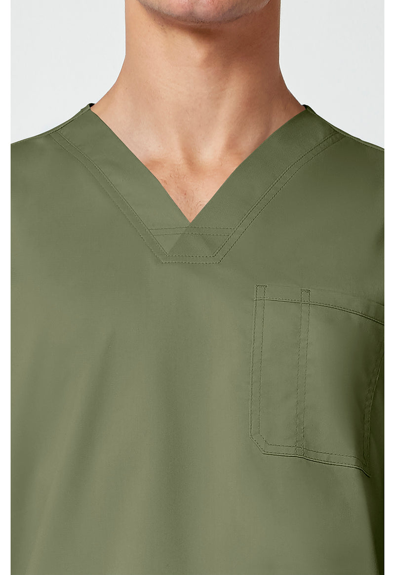 Olive - Cherokee Cherokee WW Revolution Men's Scrub Top - Detail 2 View