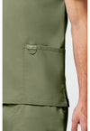 Olive - Cherokee Cherokee WW Revolution Men's Scrub Top - Detail 4 View