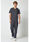 Pewter - Cherokee Cherokee WW Revolution Men's Scrub Top - Detail 1 View