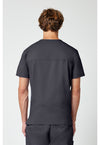 Pewter - Cherokee WW Revolution Men's Scrub Top - Back View
