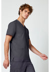 Pewter - Cherokee Cherokee WW Revolution Men's Scrub Top - Right Side View