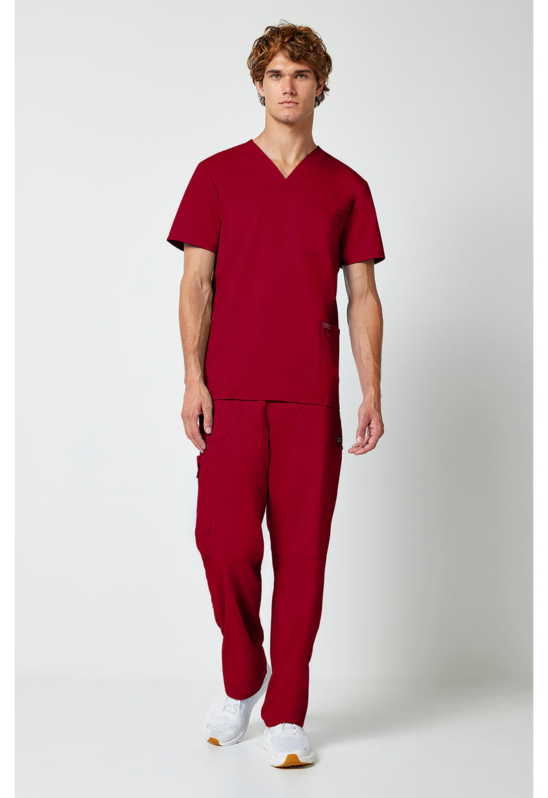 Red - Cherokee Cherokee WW Revolution Men's Scrub Top - Detail 1 View