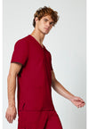 Red - Cherokee Cherokee WW Revolution Men's Scrub Top - Right Side View