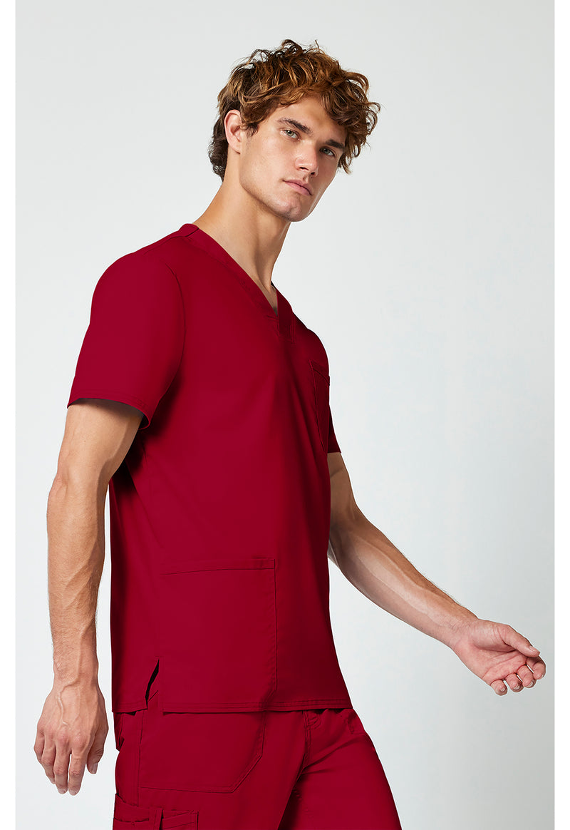 Red - Cherokee Cherokee WW Revolution Men's Scrub Top - Right Side View