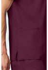 Wine - Cherokee Cherokee WW Revolution Men's Scrub Top - Detail 3 View