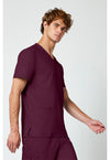 Wine - Cherokee Cherokee WW Revolution Men's Scrub Top - Right Side View