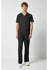Black - Cherokee Cherokee WW Revolution Men's Scrub Top - Detail 1 View