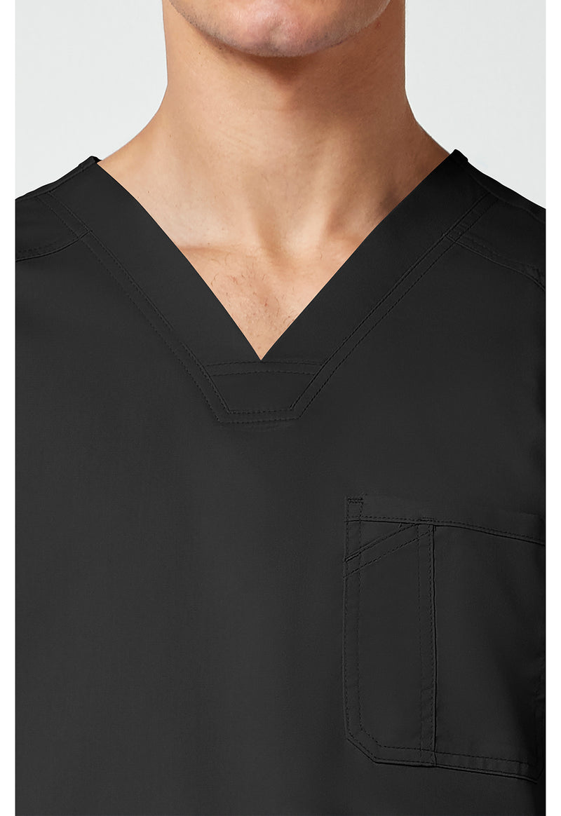 Black - Cherokee Cherokee WW Revolution Men's Scrub Top - Detail 2 View