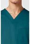 Caribbean Blue - Cherokee Cherokee WW Revolution Men's Scrub Top - Detail 2 View