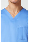 Ciel Blue - Cherokee Cherokee WW Revolution Men's Scrub Top - Detail 2 View