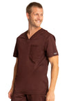 Espresso - Cherokee Cherokee WW Revolution Men's Scrub Top - Left Side View