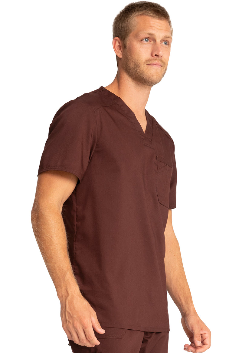 Espresso - Cherokee Cherokee WW Revolution Men's Scrub Top - Right Side View