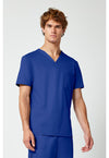 Galaxy Blue - Cherokee Cherokee WW Revolution Men's Scrub Top - Right Side View