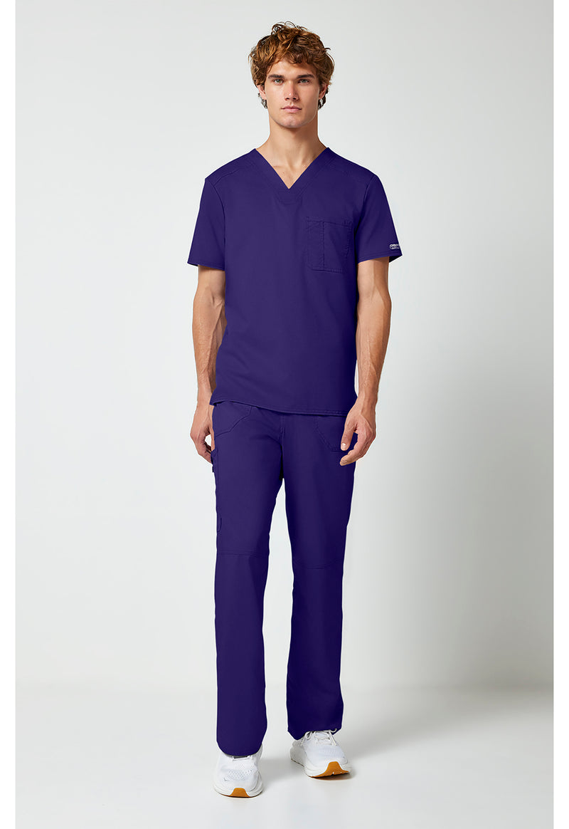 Grape - Cherokee Cherokee WW Revolution Men's Scrub Top - Detail 1 View