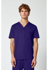 Grape - Cherokee WW Revolution Men's Scrub Top - Front View