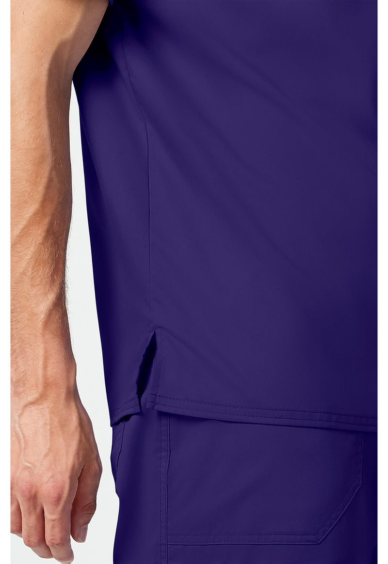 Grape - Cherokee Cherokee WW Revolution Men's Scrub Top - Detail 3 View