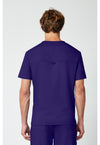 Grape - Cherokee WW Revolution Men's Scrub Top - Back View