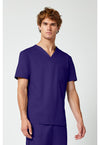 Grape - Cherokee Cherokee WW Revolution Men's Scrub Top - Right Side View