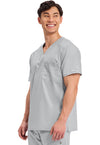 Grey - Cherokee Cherokee WW Revolution Men's Scrub Top - Left Side View