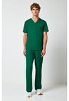 Hunter Green - Cherokee Cherokee WW Revolution Men's Scrub Top - Detail 1 View