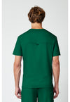 Hunter Green - Cherokee WW Revolution Men's Scrub Top - Back View