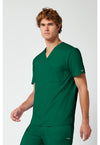 Hunter Green - Cherokee Cherokee WW Revolution Men's Scrub Top - Left Side View