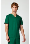 Hunter Green - Cherokee Cherokee WW Revolution Men's Scrub Top - Right Side View
