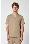 Khaki - Cherokee WW Revolution Men's Scrub Top - Front View