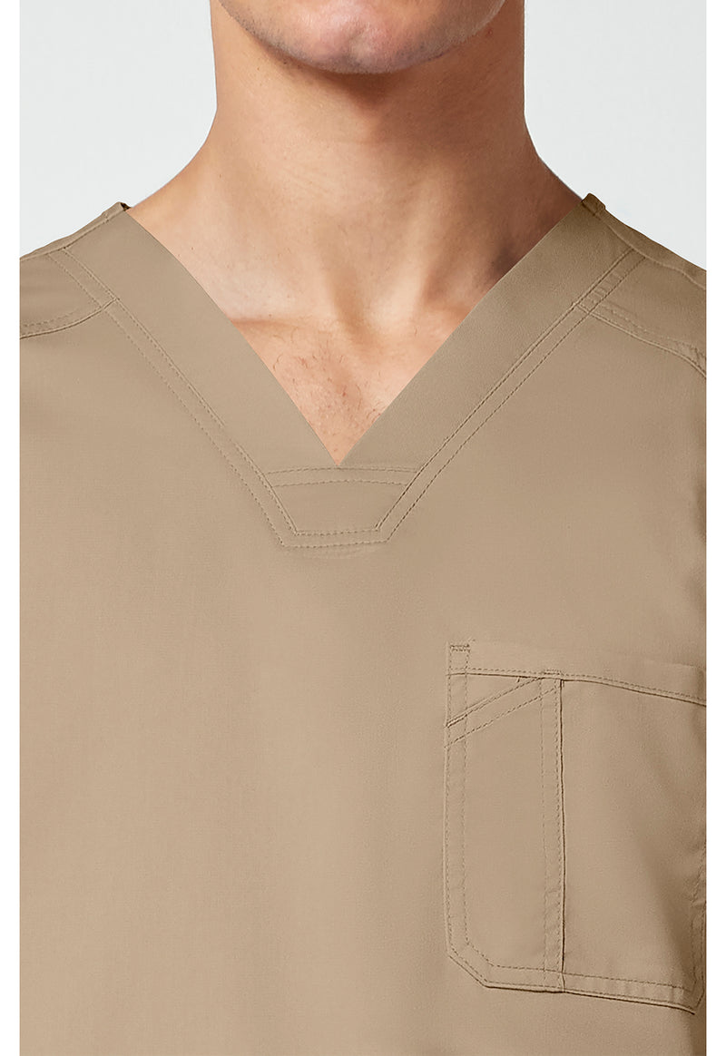 Khaki - Cherokee Cherokee WW Revolution Men's Scrub Top - Detail 2 View