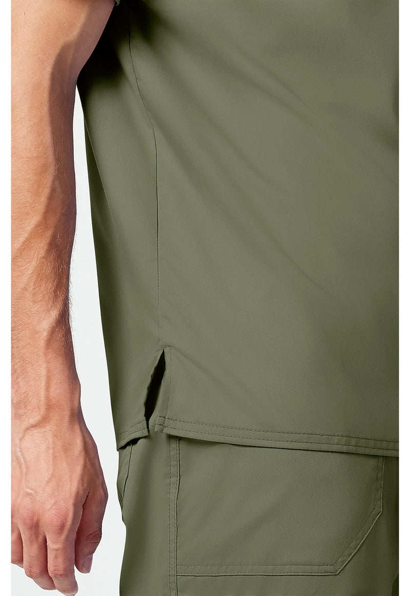Olive - Cherokee Cherokee WW Revolution Men's Scrub Top - Detail 3 View