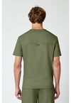 Olive - Cherokee WW Revolution Men's Scrub Top - Back View