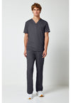 Pewter - Cherokee Cherokee WW Revolution Men's Scrub Top - Detail 1 View