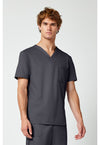 Pewter - Cherokee Cherokee WW Revolution Men's Scrub Top - Right Side View