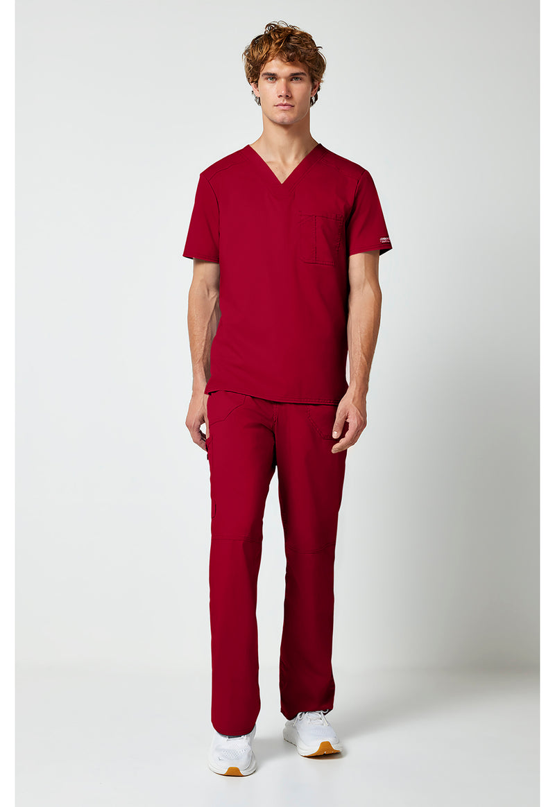 Red - Cherokee Cherokee WW Revolution Men's Scrub Top - Detail 1 View