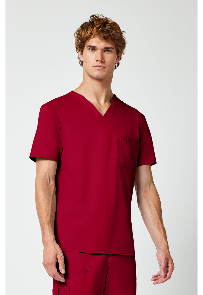 Red - Cherokee Cherokee WW Revolution Men's Scrub Top - Right Side View
