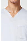White - Cherokee Cherokee WW Revolution Men's Scrub Top - Detail 2 View